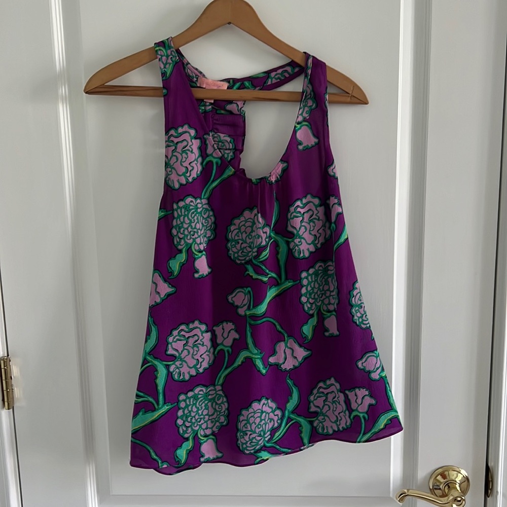 Lily Pulitzer Purple Floral shirt